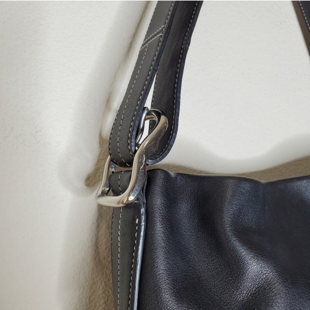 Coach 1415 Soho Slim Y2K Black Leather Hobo Fringe Tasseled Shoulder Bag - Picture 9 of 13